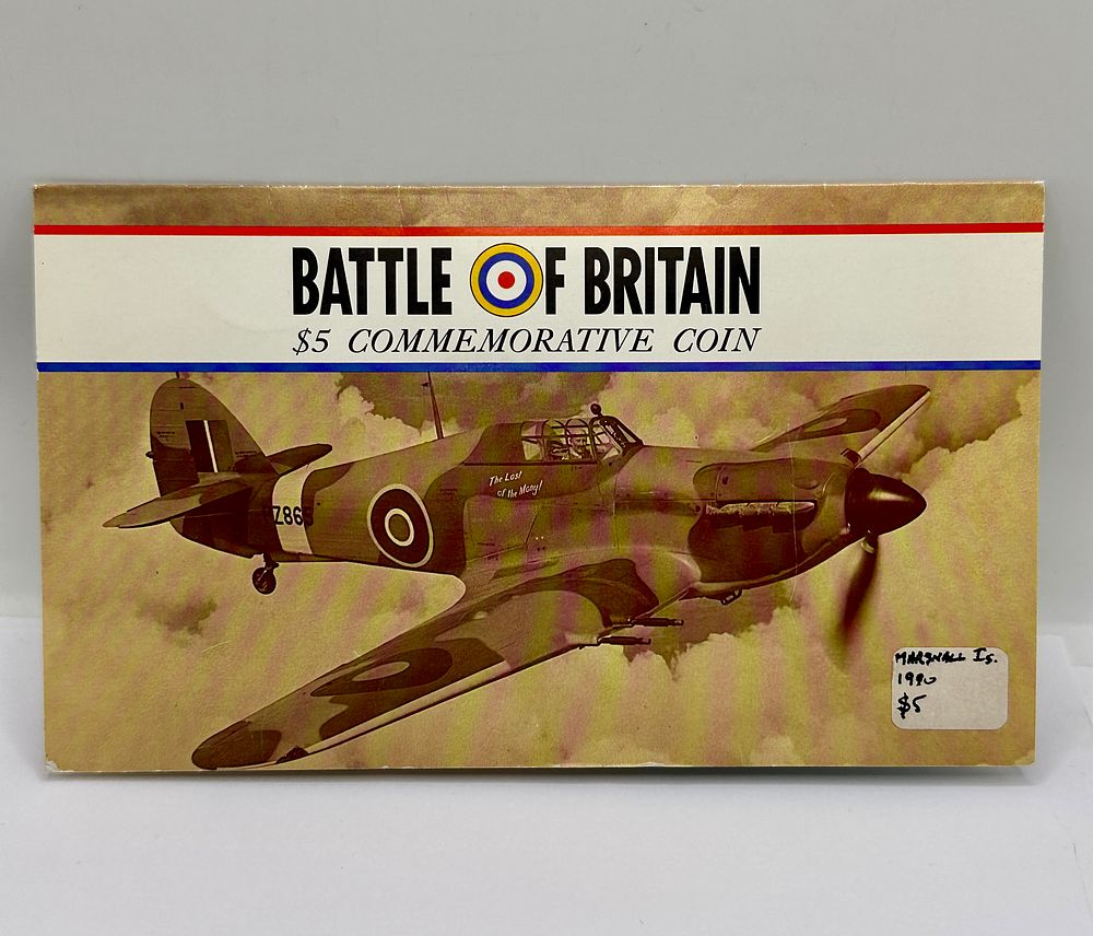 Lot 3: Republic of the Marshall Islands 1990 Battle of Britain Five Dollars Coin