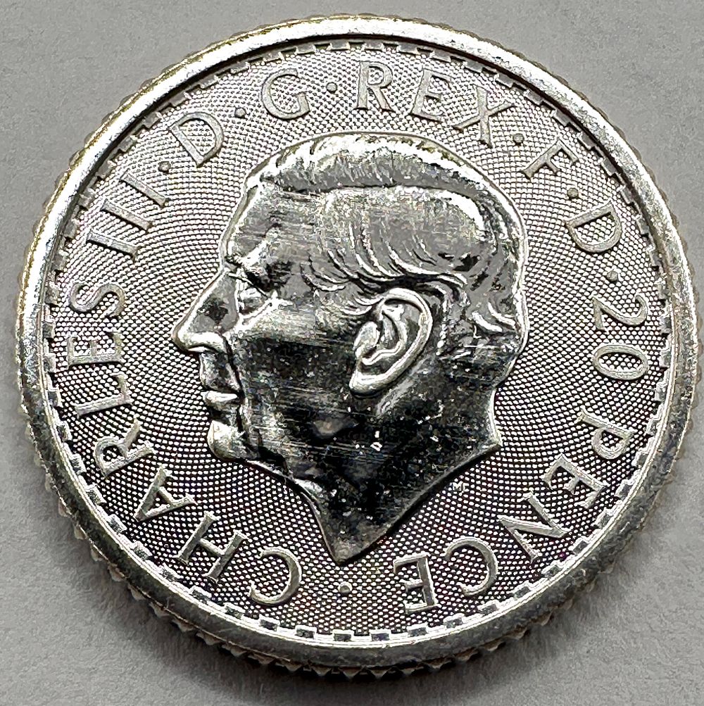 Lot 10: UK 2026 Charles III Silver 20 Pence Britannia Coin