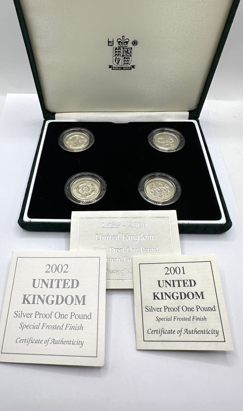 Lot 22: UK 1999-2002 Royal Mint Silver Proof One Pound Coin Collection