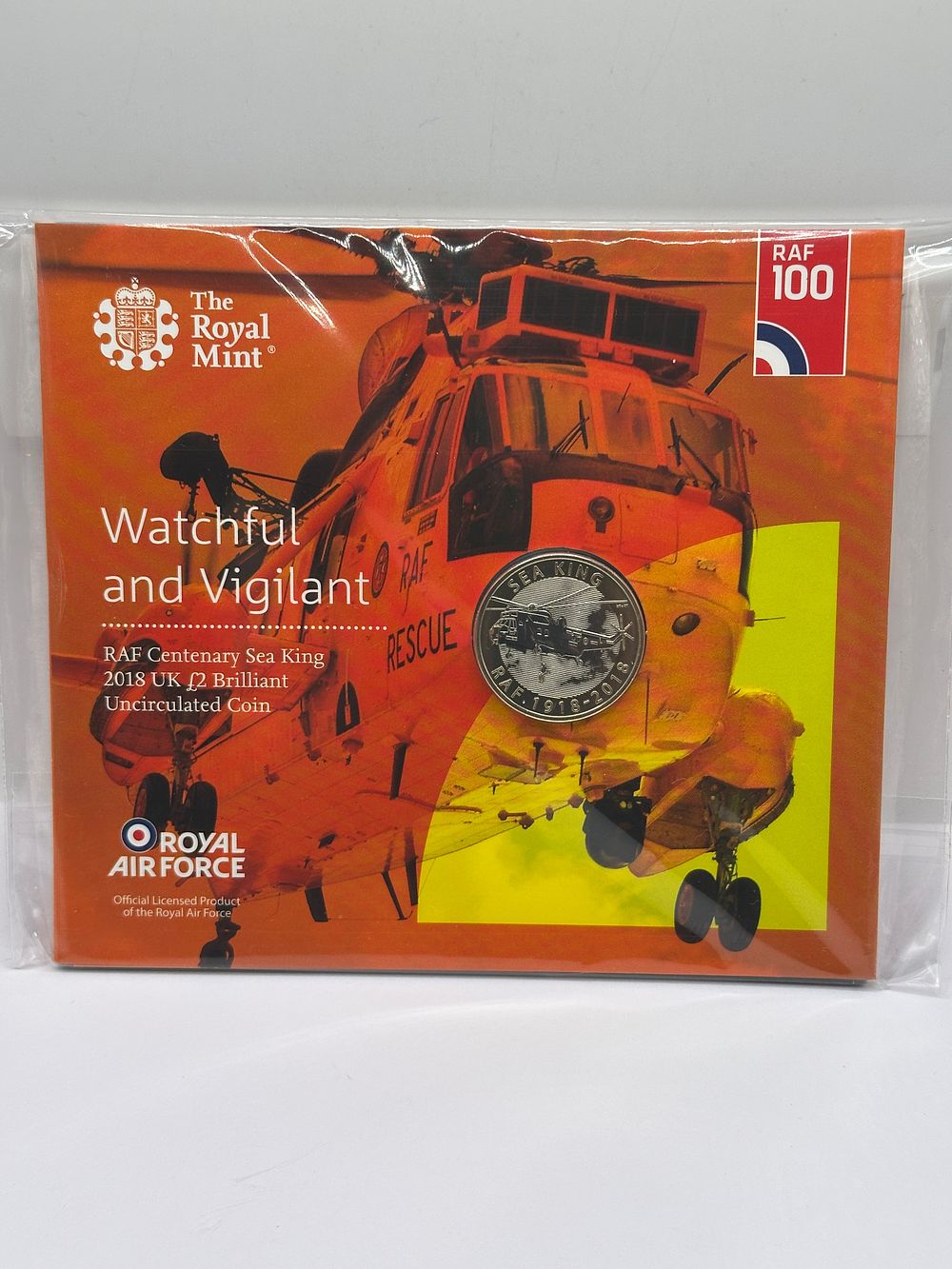 Lot 47: UK 2018 RAF Centenary Sea King Two Pound Coin
