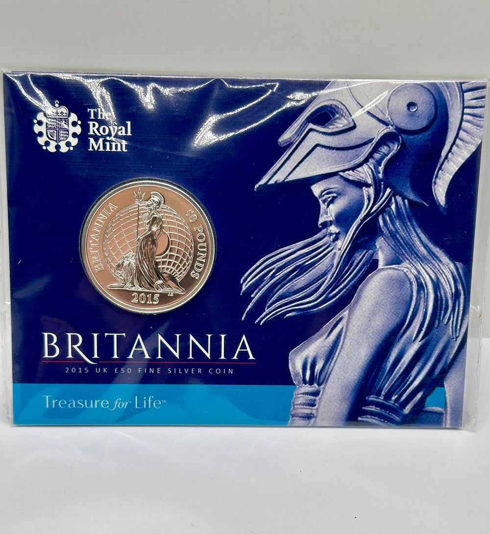 Lot 50: UK 2015 Britannia 999 Ag Fifty Pounds Silver Coin