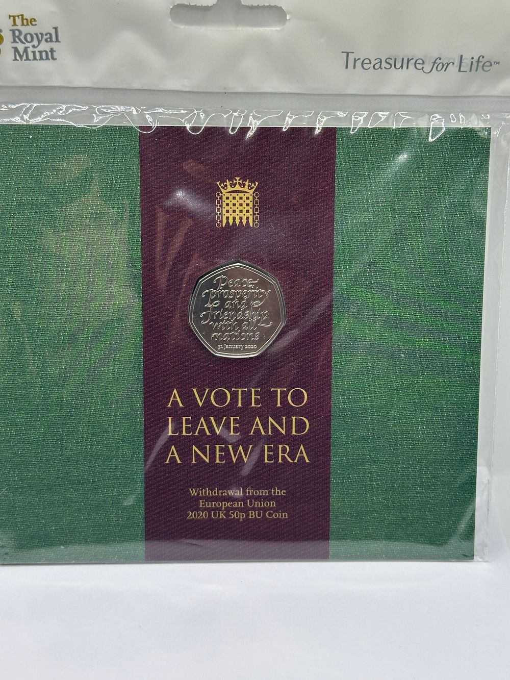 Lot 61: UK 2020 Withdrawal from the European Union 50p BU Coin