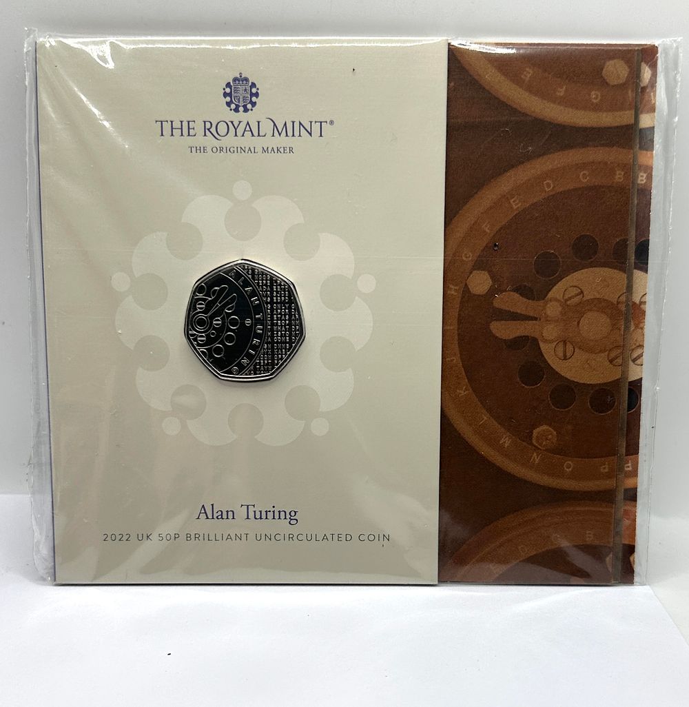 Lot 62: UK 2022 Alan Turing 50p Brilliant Uncirculated Coin
