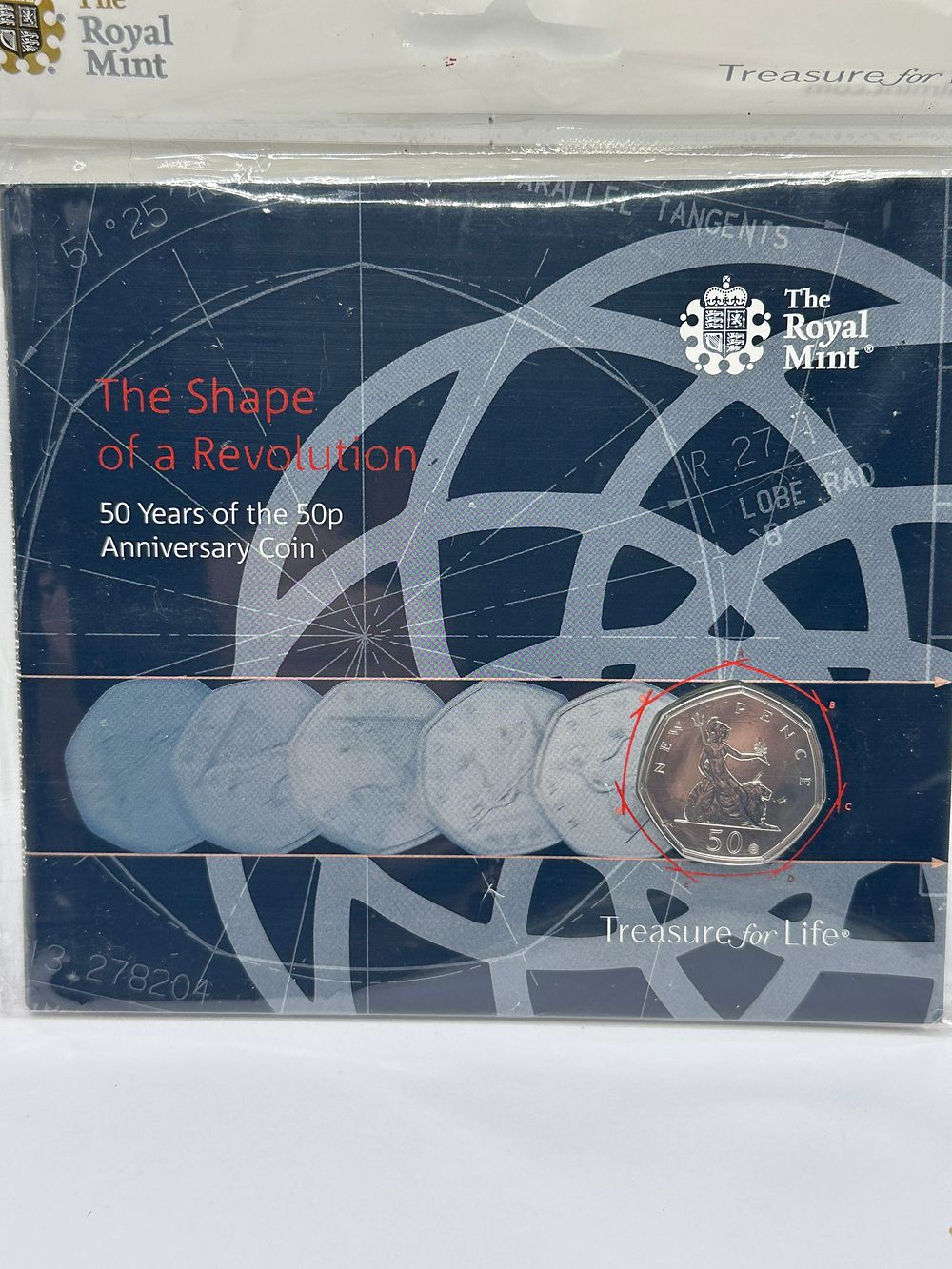 Lot 63: UK 2019 Royal Mint The Shape of a Revolution 50p Coin