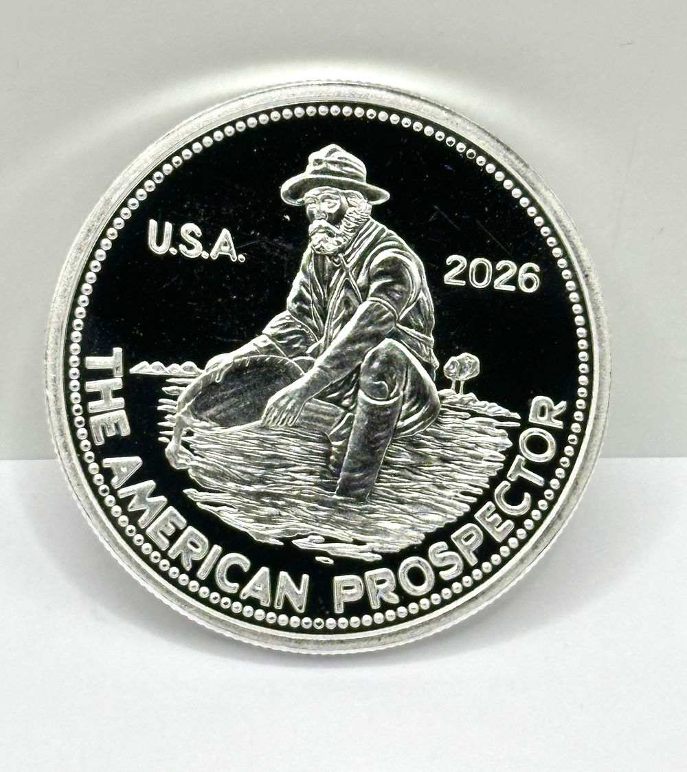 Lot 67: USA 2026 Engelhard .999 Fine Silver One Troy Ounce Prospector Round