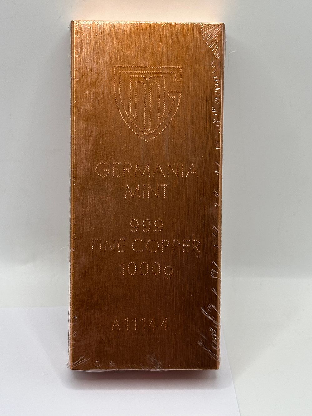 Lot 87: Germania Mint 999 Fine Copper 1000g Bar