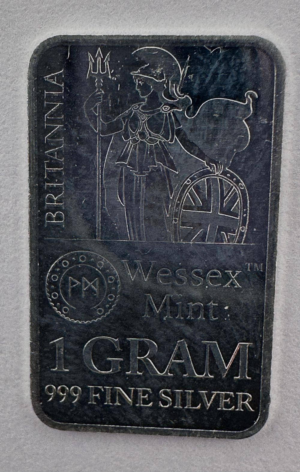 Lot 90: Wessex Mint Britannia 1 Gram 999 Fine Silver Bar
