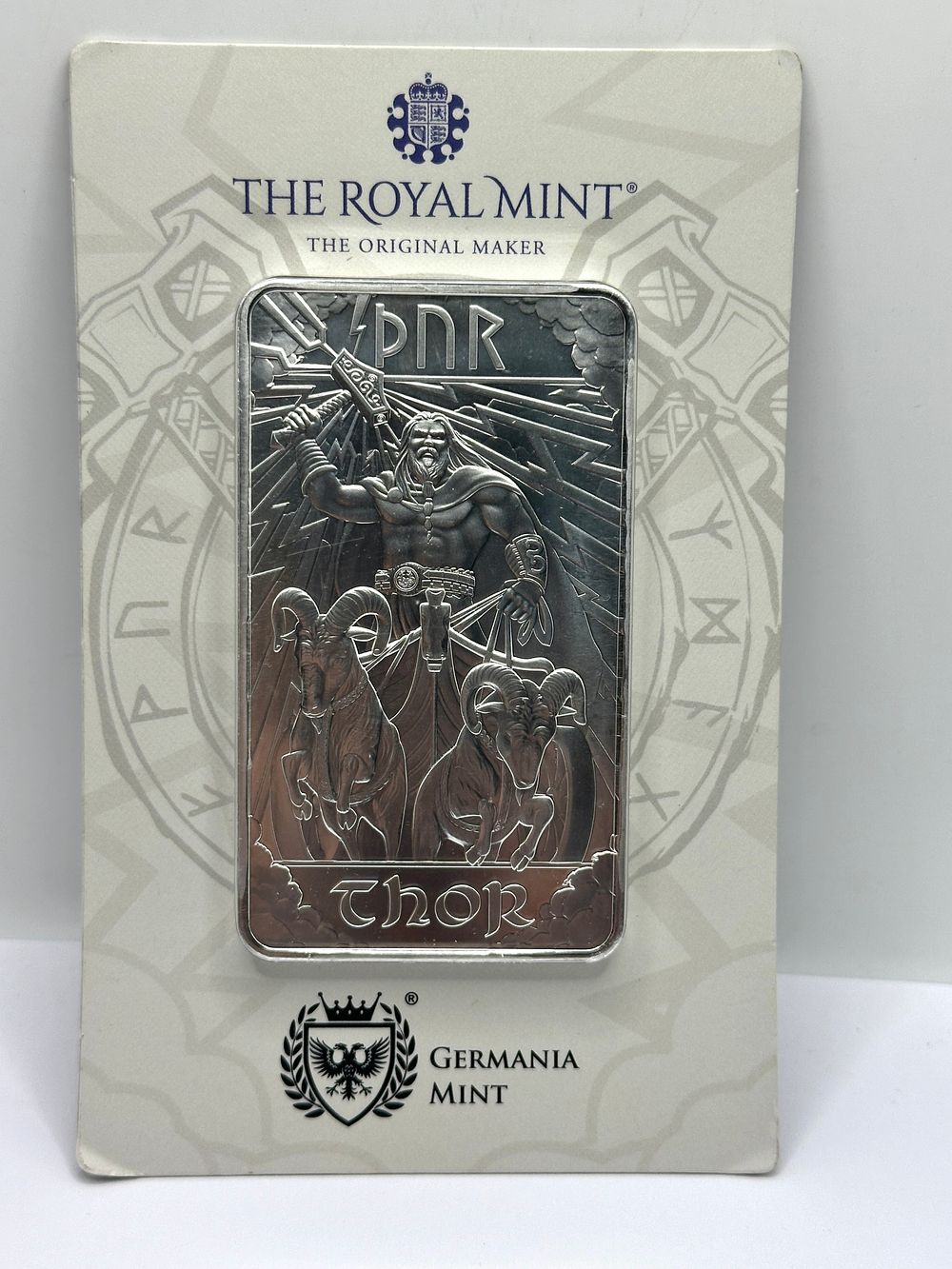 Lot 99: The Royal Mint 10 oz 999.9 Fine Silver Thor Bullion Bar