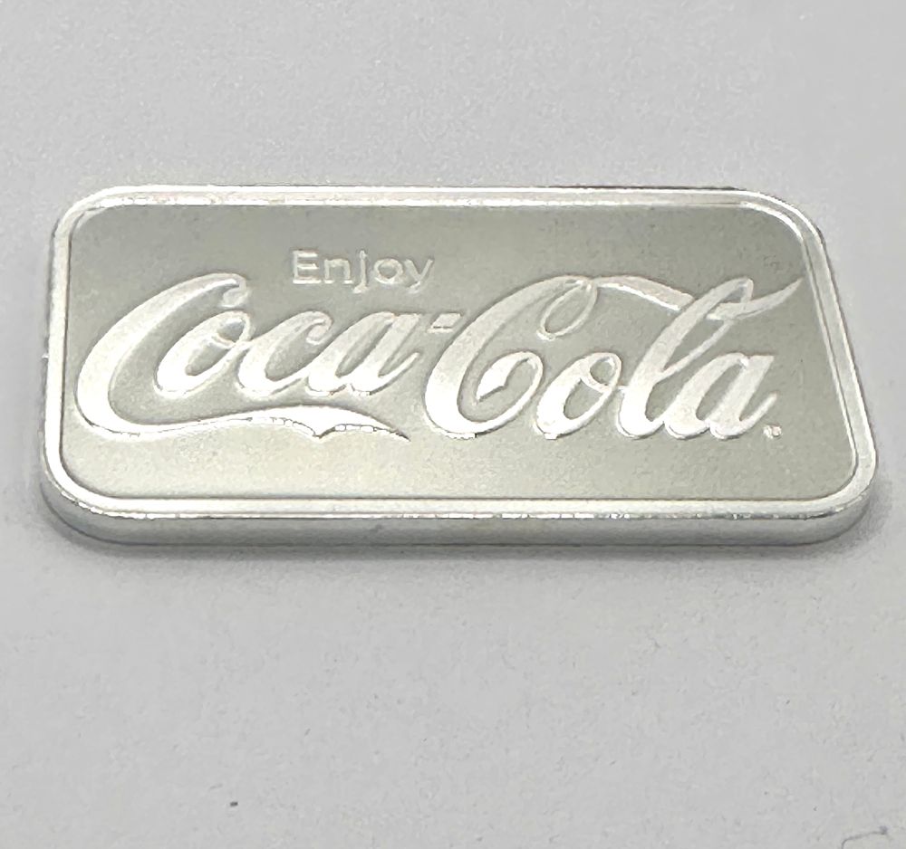 Lot 100: Coca-Cola 1 oz .999 Fine Silver Bullion Bar