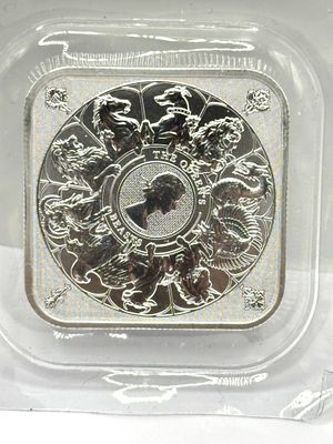 The Royal Mint The Queen’s Beasts 1 oz 999.9 Fine Silver Bar