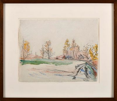 ANDRÉ DERAIN - 1880-1954 Sem título, grafite e aguarela sobre papel, marcada com carimbo do 