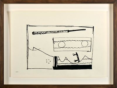 ÁLVARO LAPA - 1939-2006 "Desenhos para o Metro", tinta da China sobre papel, assinada, obra 