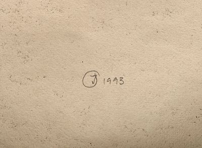 ANA JOTTA - NASC. 1946 "Sem título - Rorschach", guache sobre papel, assinado e datado de 1993 