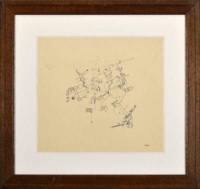 ANTÓNIO PALOLO - 1947-2000 Sem título, tinta da China sobre papel, pequenas manchas e vincos no 