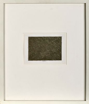 FERNANDO CALHAU - 1948-2002 Sem título, guache, grafite e colagem sobre papel, assinado e 