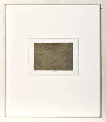 FERNANDO CALHAU - 1948-2002 "Deserto", guache e grafite sobre papel, assinado e datado de 1980 