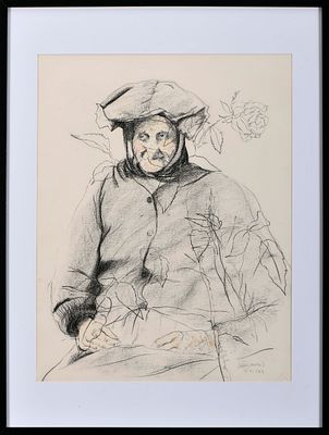 GRAÇA MORAIS - NASC. 1948 Sem título, técnica mista sobre papel, assinada e datada de 1983 