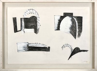 JOAQUIM BRAVO - 1935-1990 Sem título, técnica mista sobre papel, papel com pequena mancha num 