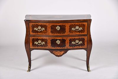 A Commode. D. Jos&eacute; I, King of Portugal (1750-1777) in the French manner marquetry of rosewood 