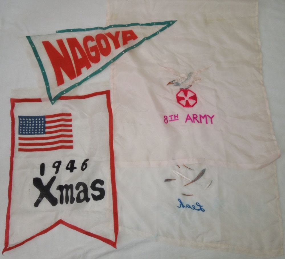 Lot 51A: Post WWII Occupation Military Banners Nagoya 8th Army