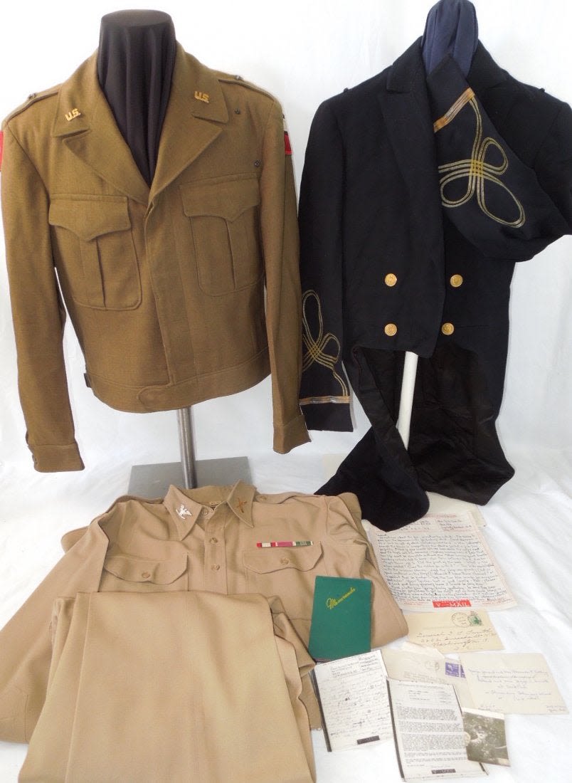 Lot 65: WWII General George Smith Uniform & Paper Lot 15th Army