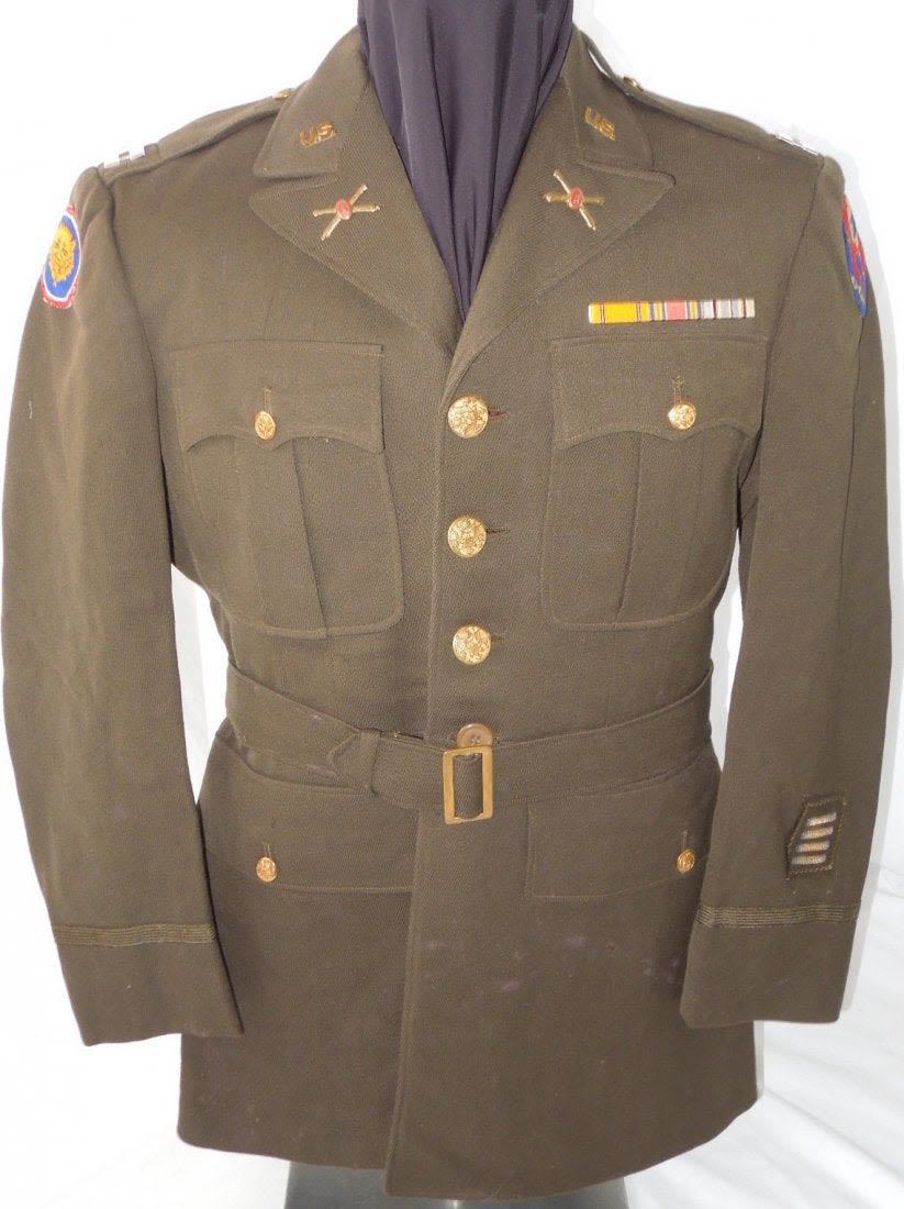Lot 70: WWII US Army 106th Infantry Div. Captain Uniform