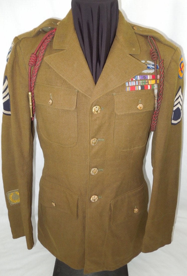 Lot 80A: WWII Named 3rd Infantry 3x Silver Star US Army Uniform