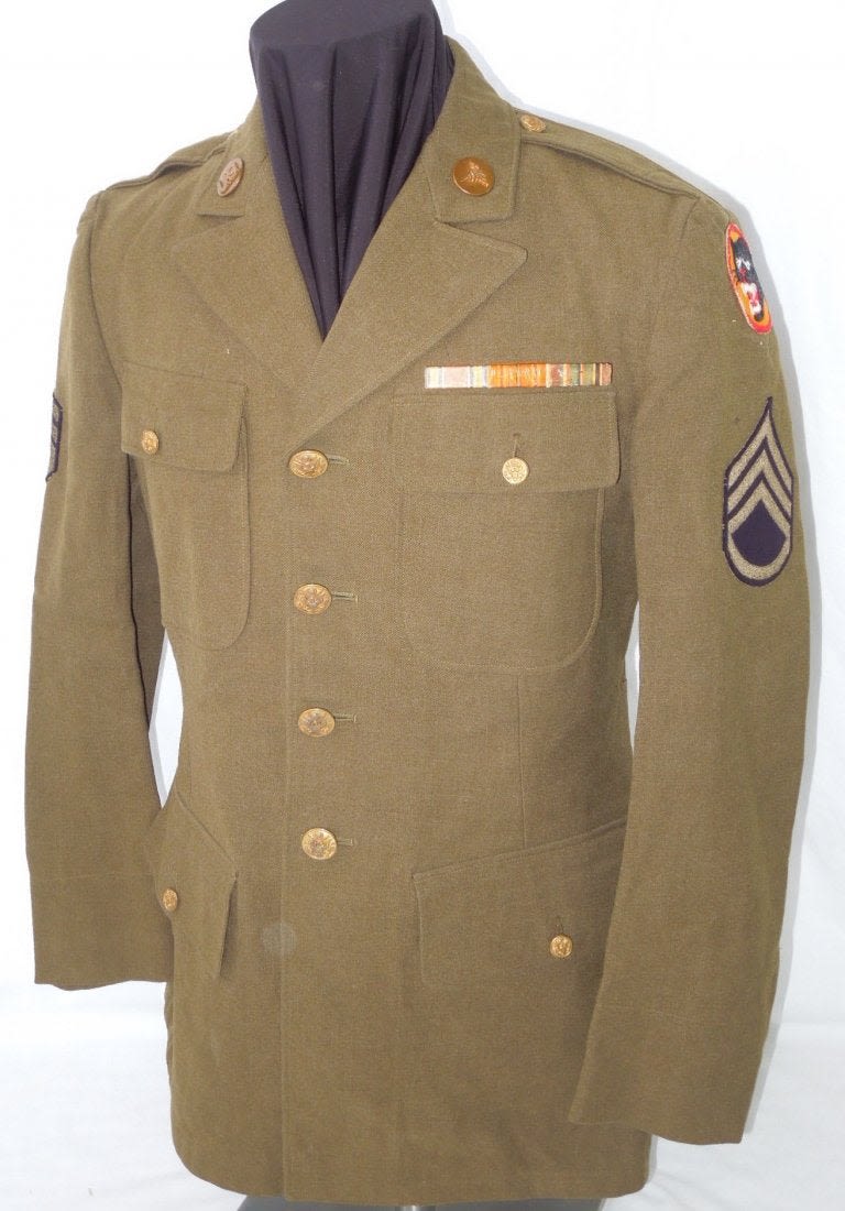 Lot 85: WWII US Army 66th Infantry Div. Medical Uniform Jacket