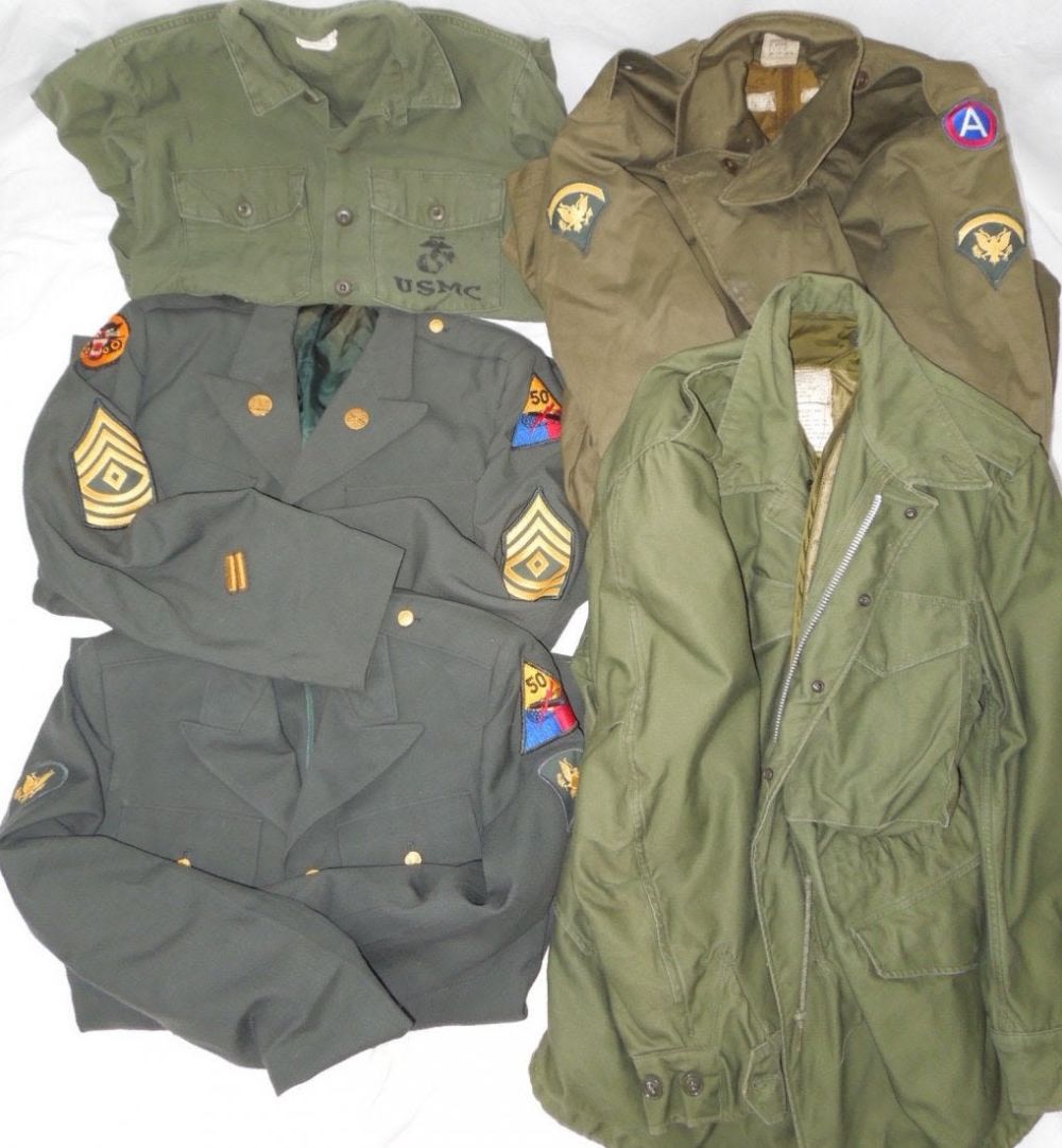 Lot 97A: Cold War Army Uniforms Lot 50th Armored Tank Destroyer