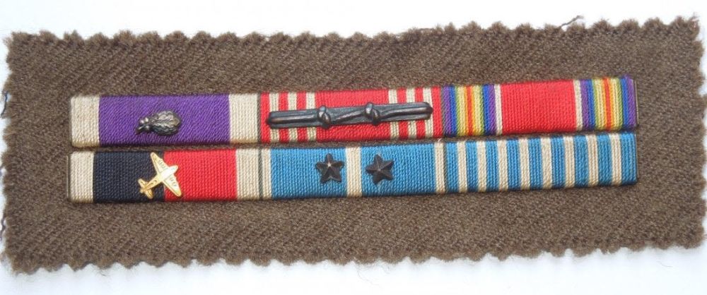 Lot 105: Korean War Army Berlin Airlift Purple Heart Ribbon Bar