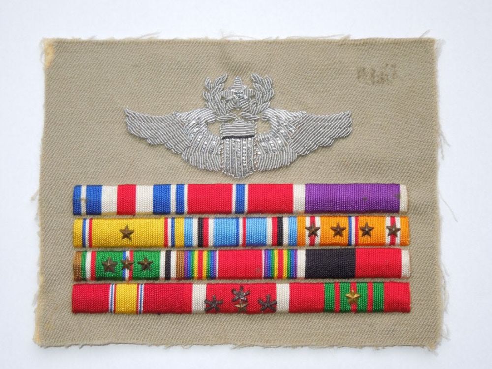 Lot 111: WWII Philippine Defense Bullion Command Pilot Ribbons