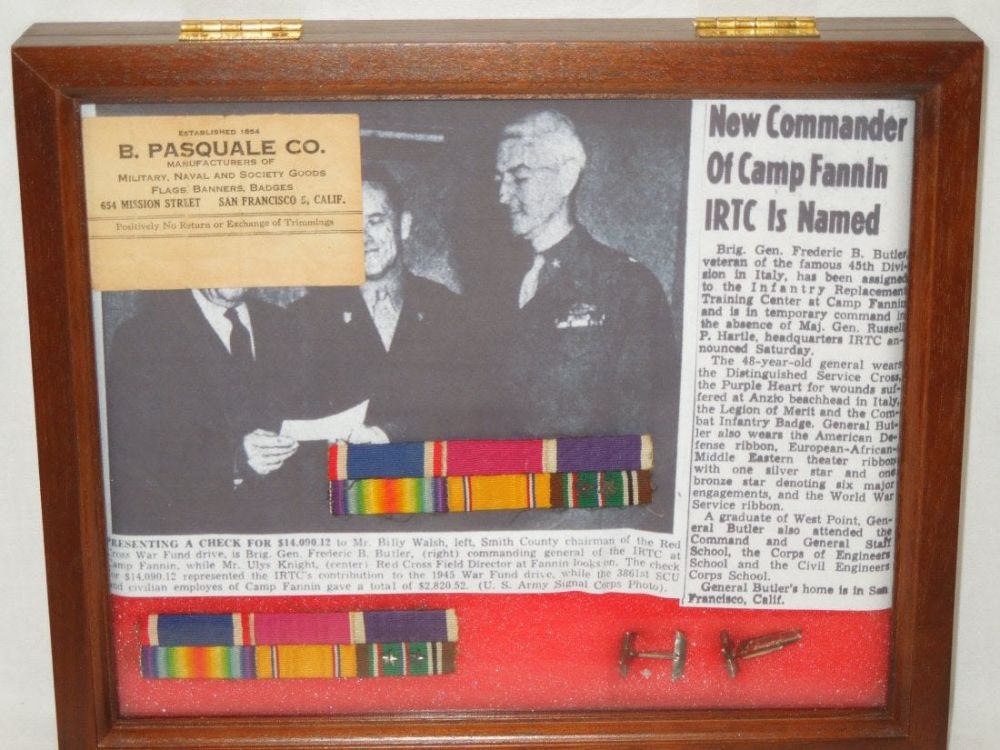 Lot 117: WWII 34th & 45th Inf. General Butler Ribbon Bars Lot