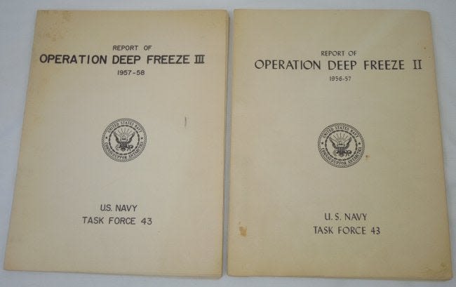 Lot 134: Navy Task Force Antarctica Operation Deep Freeze Books