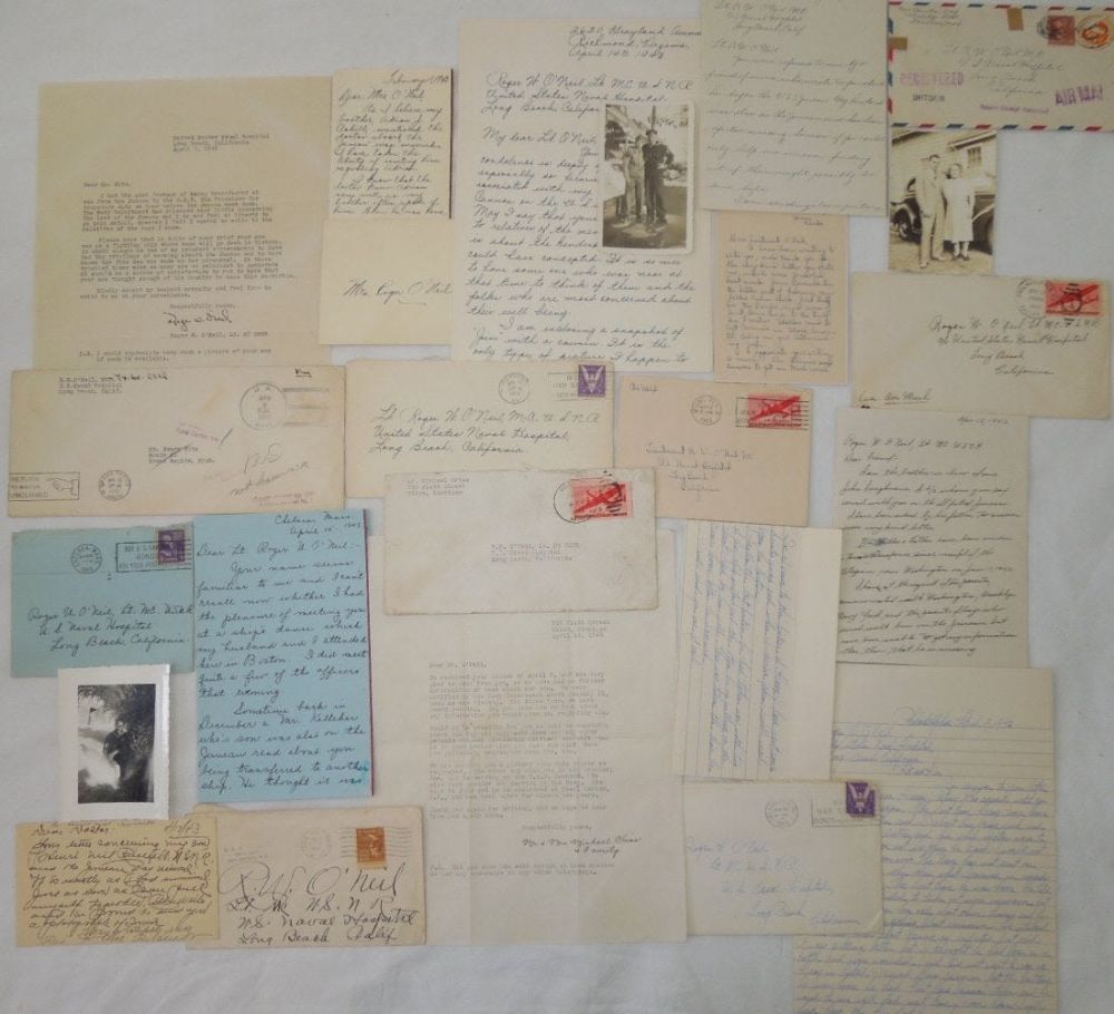 Lot 135: WWII Navy USS Juneau MIA KIA Letter Group