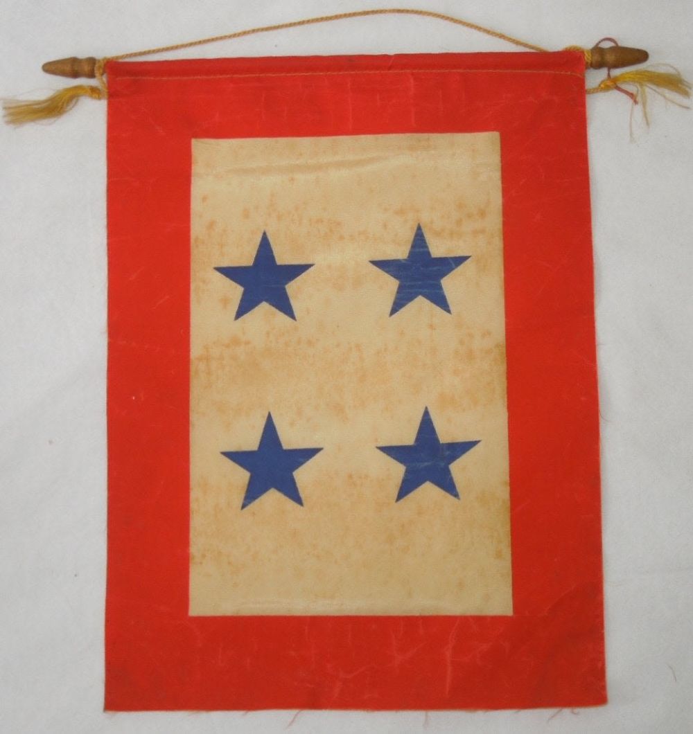 Lot 146: WWII US Four Star Son Service Banner