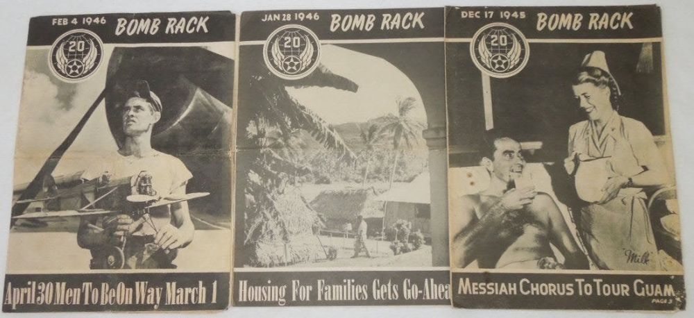 Lot 148: WWII US 20th Air Force Bomb Rack Newspaper Magazines
