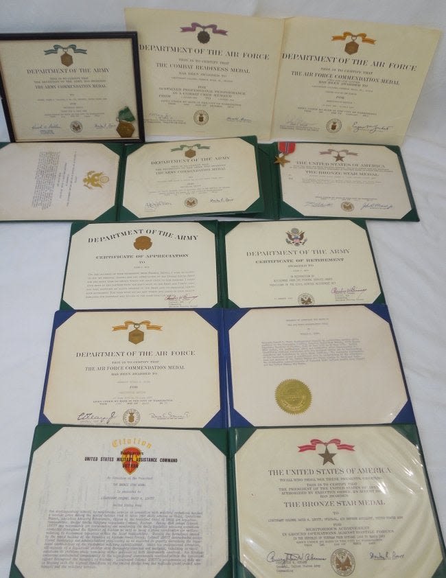 Lot 155: US Army & USAF Medal Certificate Citation Document Lot