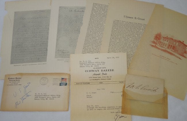 Lot 184: President & Civil War General U.S. Grant Signed Group