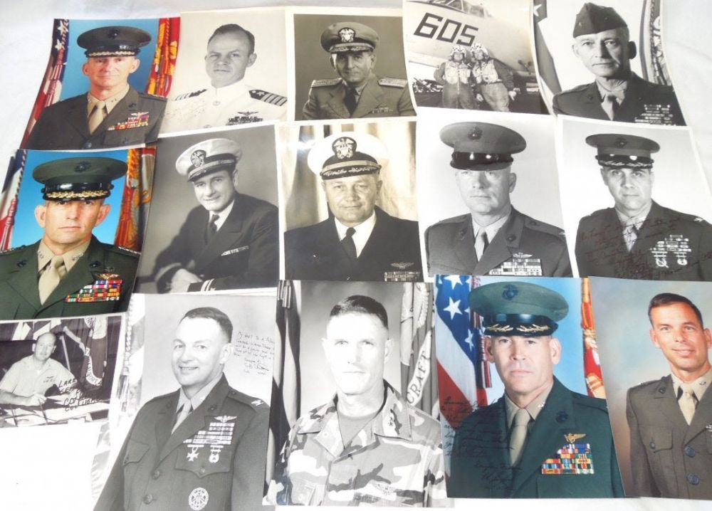 Lot 191: Navy & USMC Generals Admirals Colonels Signed Photos