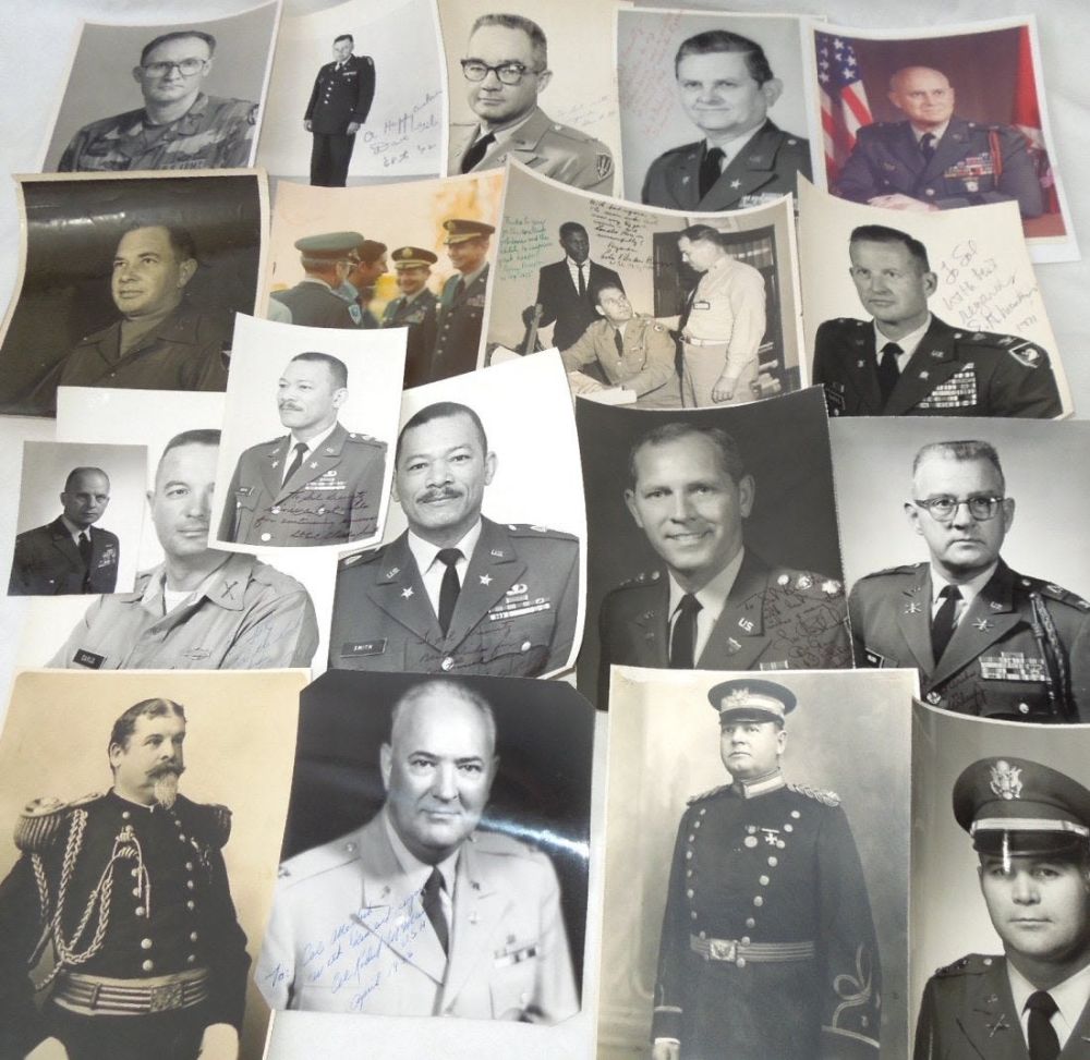 Lot 193: WWI - Modern US Army Generals & Colonels Officer Photos