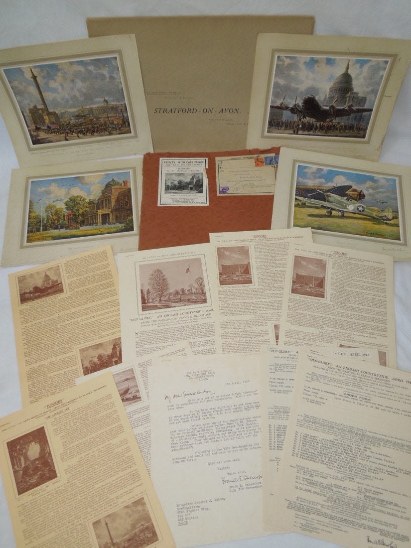 Lot 195: WWII Signed Frank Beresford Art Prints Lot