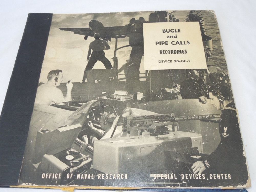 Lot 216: WWII US Navy Pipe & Bugle Calls Recordings Records Book