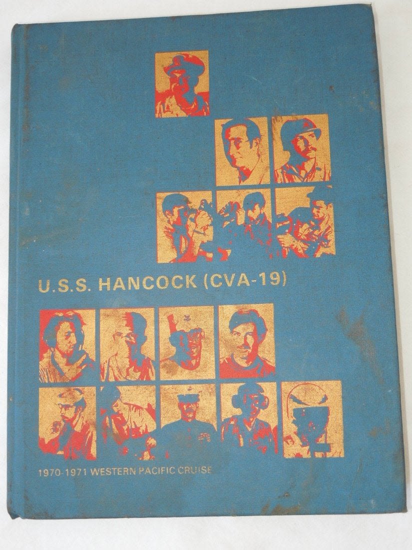 Lot 218: 1971 USS Hancock CVA-17 WESTPAC Yearbook Vietnam