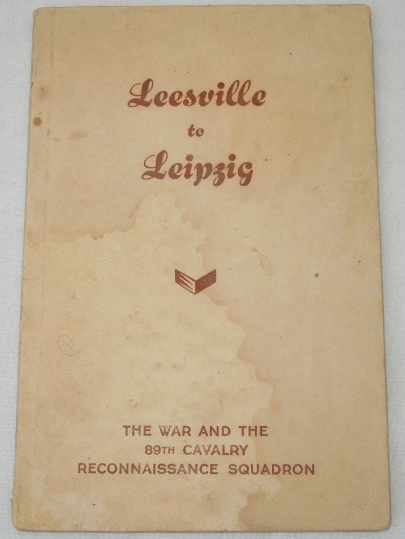 Lot 225: Leesville to Leipzig 89th Cavalry Recon Squadron Book