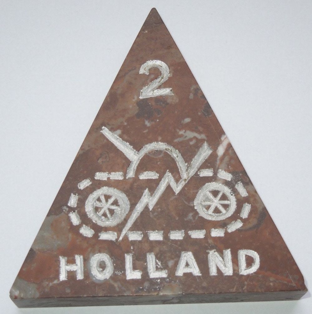 Lot 230: WWII US 2nd Armored Division Holland Marble Triangle