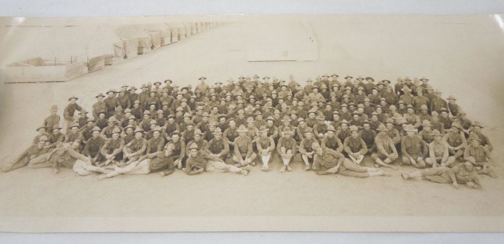 Lot 237: WWI US Army Unidentified Rolled Unit Photograph