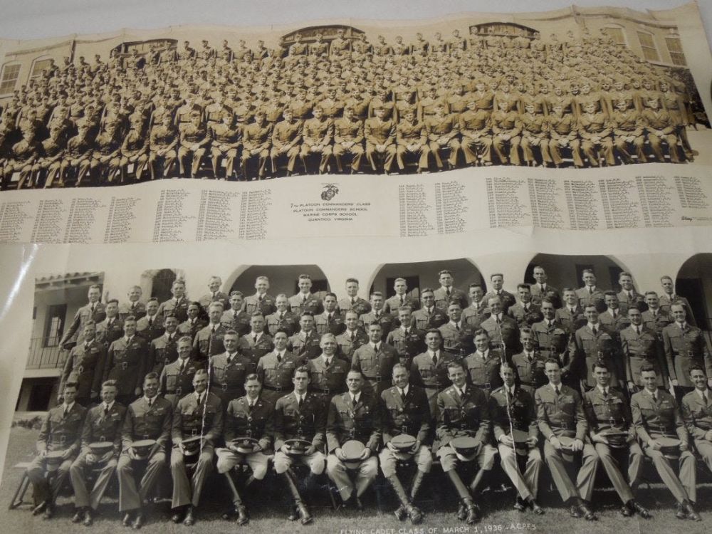 Lot 242A: Marine Corps & 1936 Army Air Corp Rolled Unit Photos