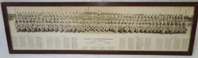 Lot 247: WWII Army 7th Quartermaster Training Framed Unit Photo