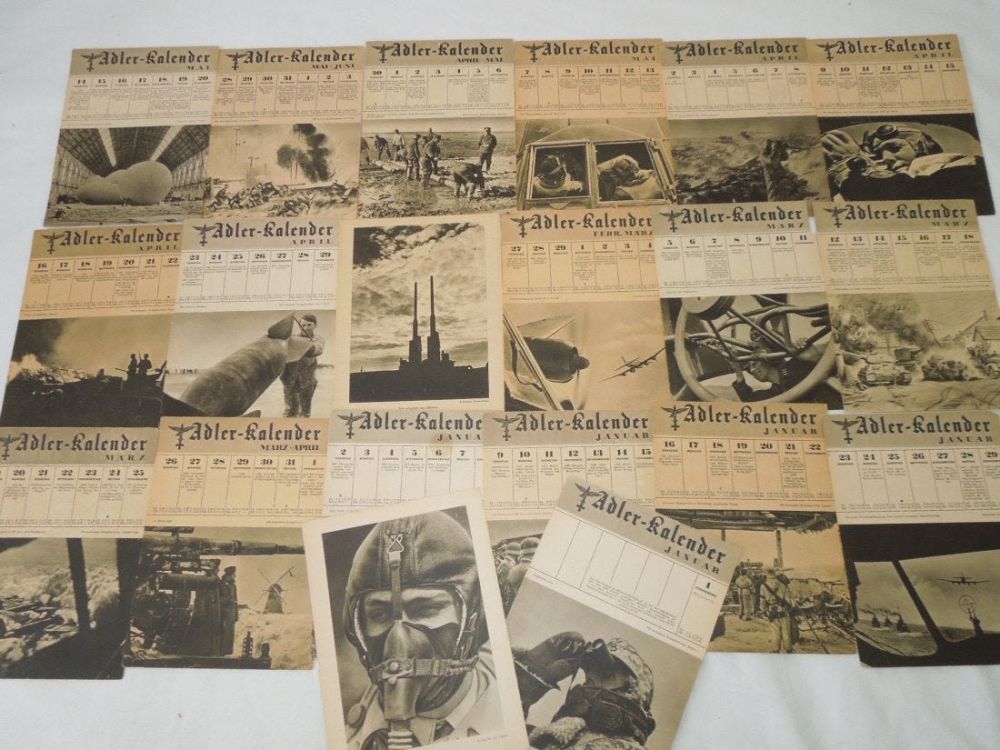 Lot 254: WWII German Wehrmacht Adler Kalendar 1944 Lot #2