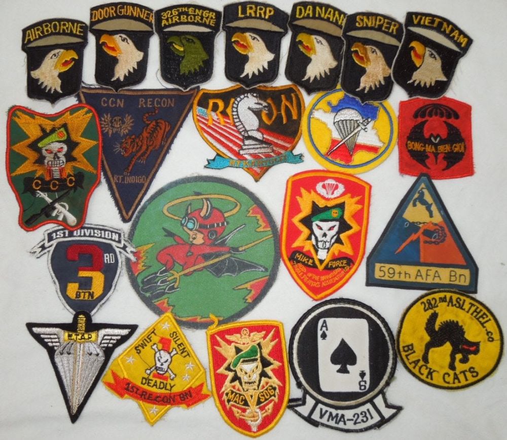 Lot 265B: Reproduction Vietnam US Military Patch Insignia Lot